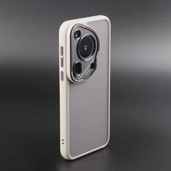 Durable Shockproof Matte Case with Metal Camera Lens Protection for Huawei Mate 70 (Gray)