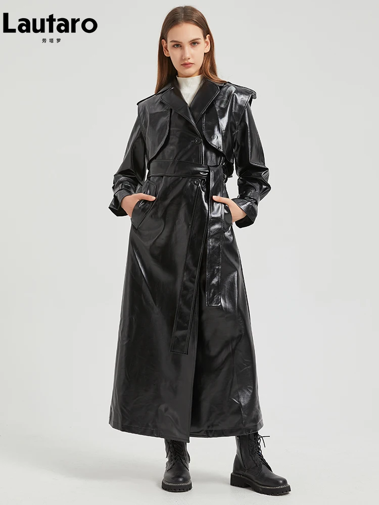 【SPERONE】Lambskin Single Trench Coat trench coat in shiny lambskin | Saint Laurent | YSL NZ