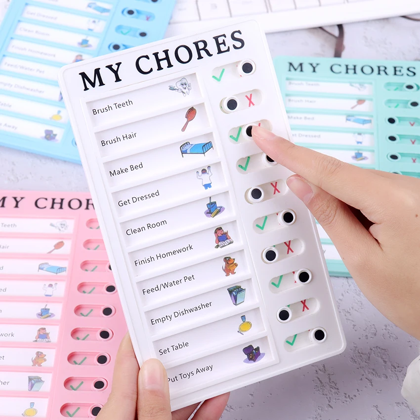 

1PC Multi-Purpose Wall Hanging Checklist Memo Sticky Notes Daily Planner Memo Good Habits Develop Self-Discipline Punch Boards