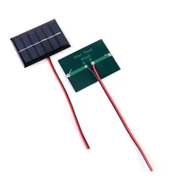 Mini panneau solaire en polysilicium, 100MA, 1W, 3V, 1/2 pièces, chargeur de cellules avec câble pour le chargement de la batterie 2-3V 3