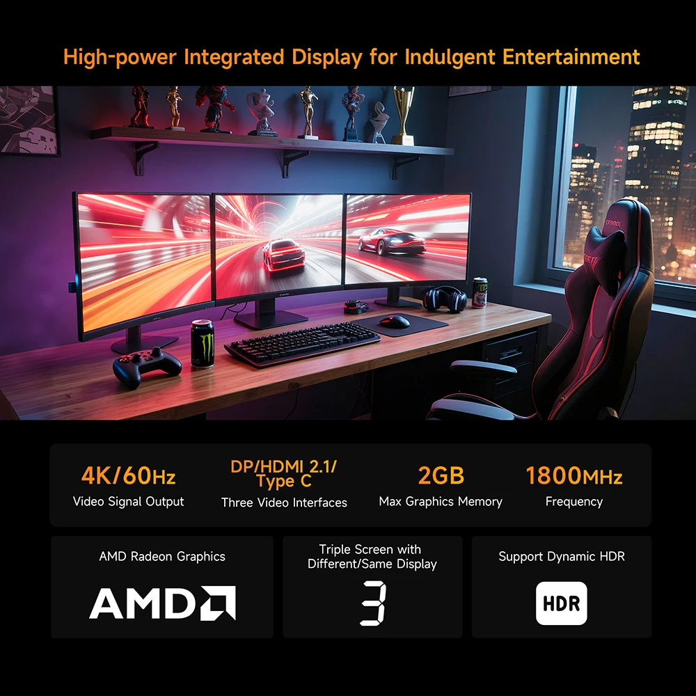 BMAX B7A Pro ミニPC AMD Ryzen 5 7430U プロセッサー AMD Radeon