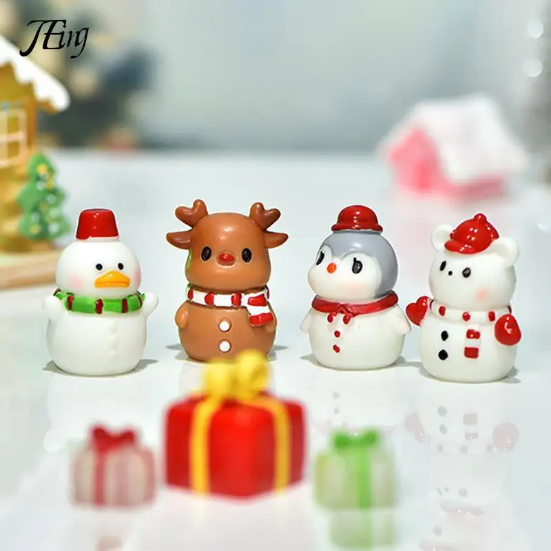 

1 шт. мини рождественские украшения Лось рождественские фигурки Сказочный Сад Декор снежный пейзаж модели украшений