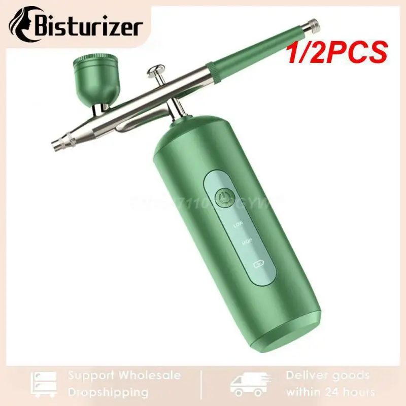 

1/2PCS High Pressure Oxygen Injector Pores Face Cleaning Steamer Beauty Airbrush for Tattoo Nail Art Mist Nano Sprayer Nail Art