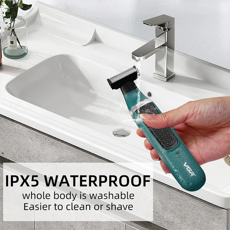 Pubic Hair Trimmer Shaver For Men Body Groomer for Groin & Balls Replaceable Blade Electric Razor IPX5 Waterproof Epilator
