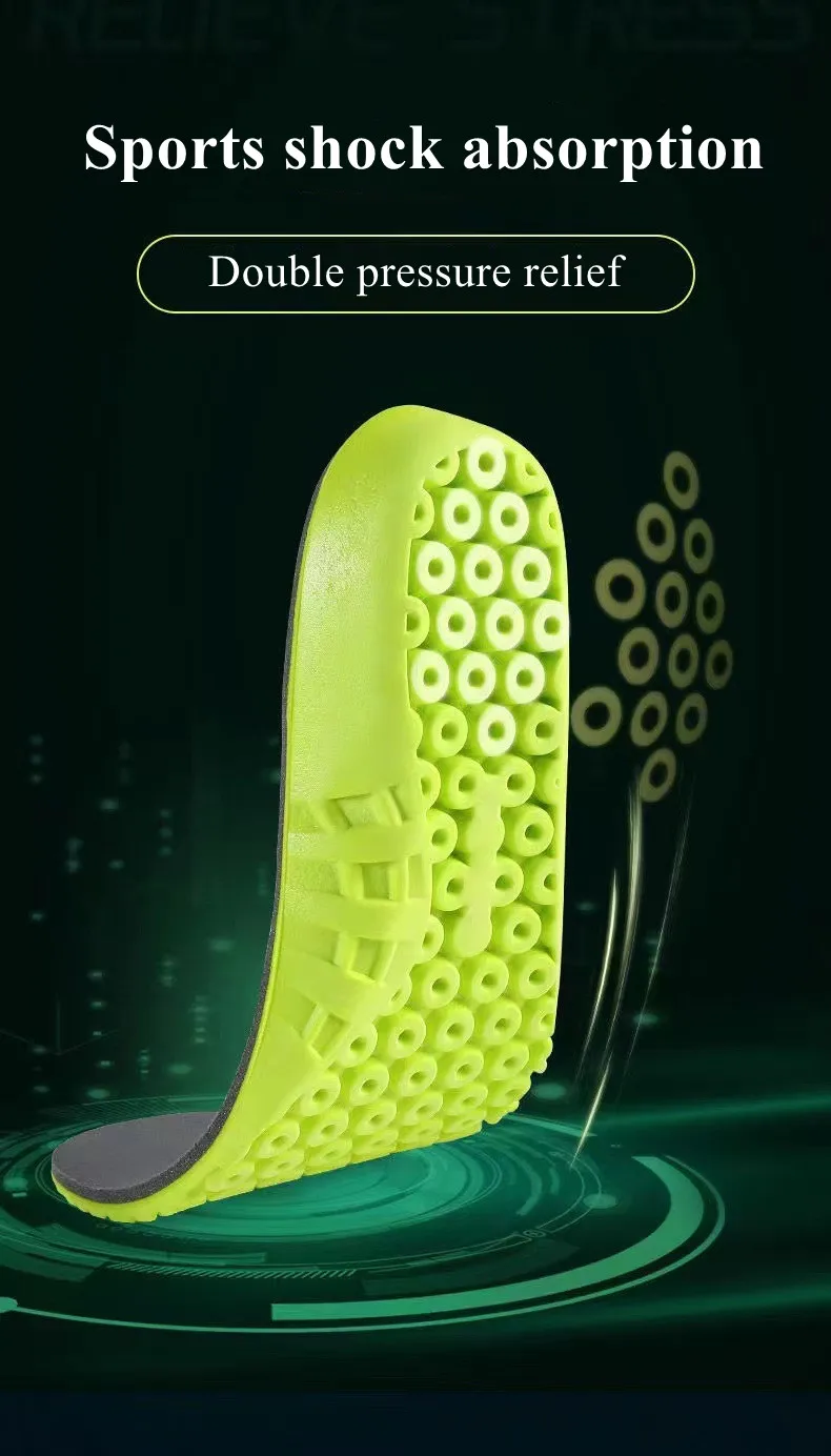 Sports Insole Non-slip Soft Breathable Sweat-wicking Deodorant Shoe Inserts Anti-slip Template for Men Women Insoles 1_voghion.com
