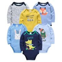 Kavkas Baby Boys Girls Bodysuit 6 PCS 3 PCS Long Sleeve 100% Cotton Baby Clothes 0-12 months Newborn body bebe Jumpsuit Clothing 6