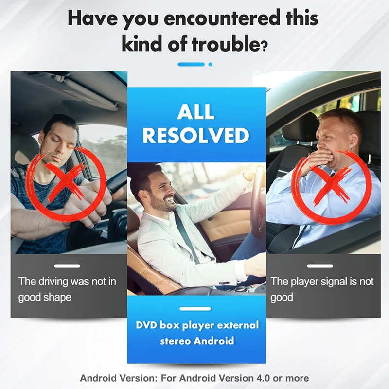Car Radio Car Radio CD/DVD Dish Box Player USB 2.0 Interface External Stereo for Android Player