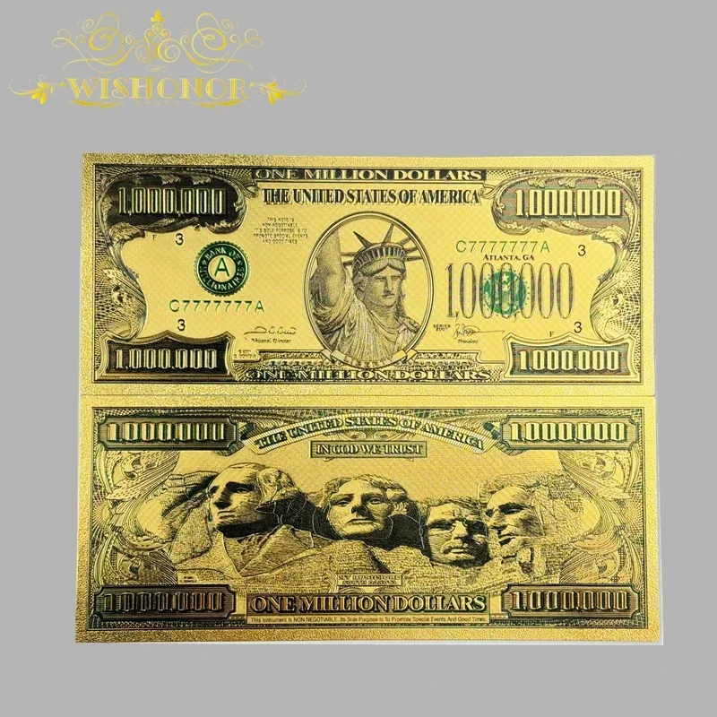Colored America Banknote Million And Billion Dollar Banknote Fake Replica Paper Money for Home Decoration 10pcs/Lot