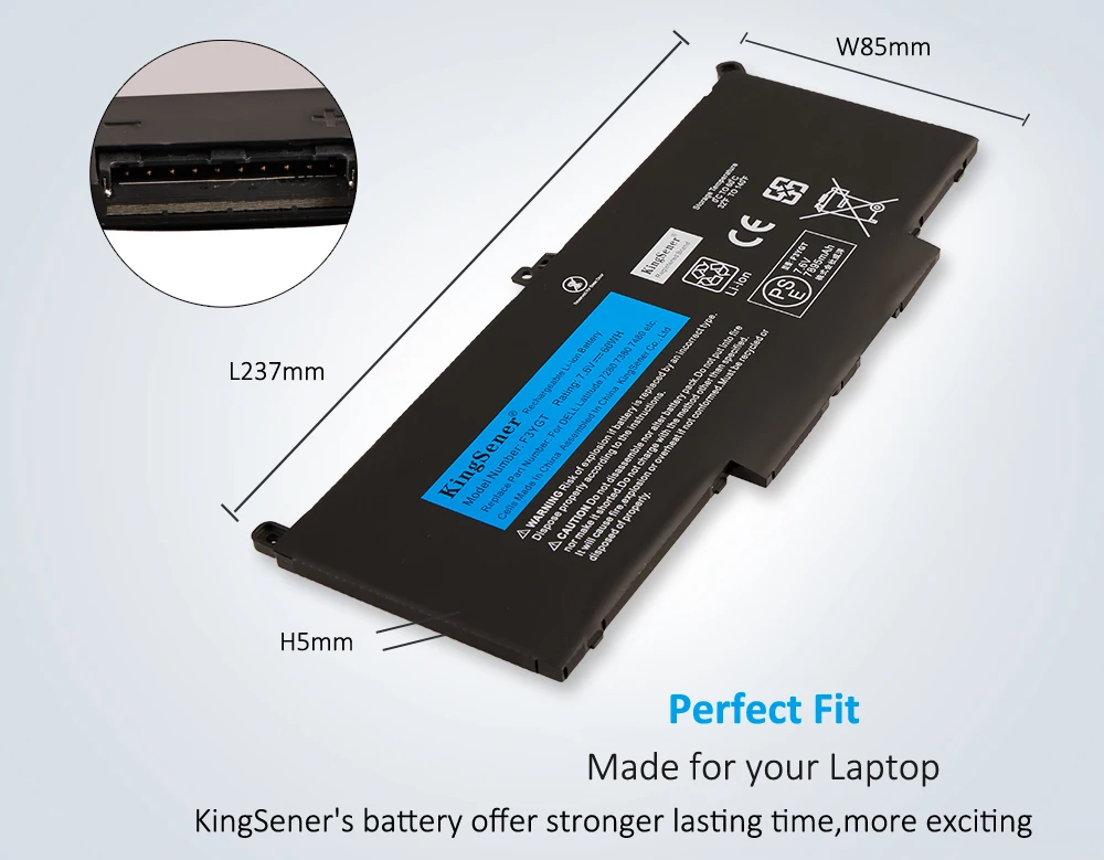 Dell bateria tipo f3ygt
