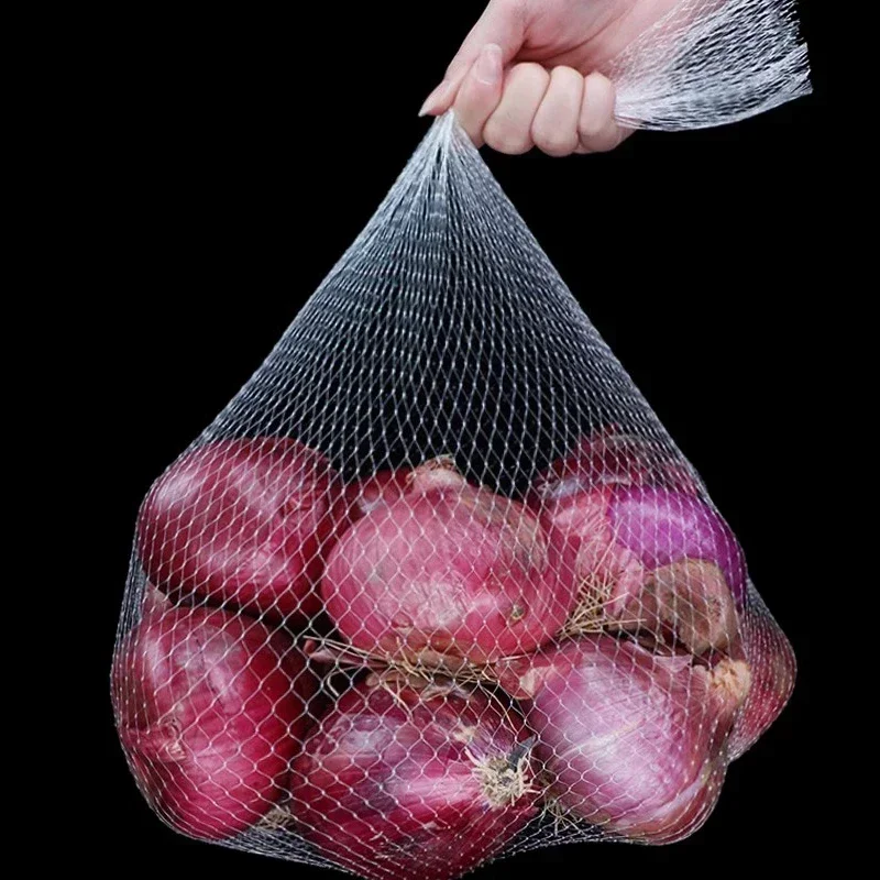 100M Plastic Mesh Bag Vegetable Fruit and Dried Fruit Packaging Mesh Bag Semi-finished Roll Material Supermarket Toy Packaging 4