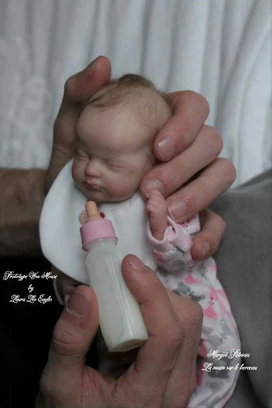 Mini Reborn Kit 9 Inches Reborn Baby Vinyl Doll Kit  Wee Mouse Unpainted Unassembled Doll Parts DIY Blank Reborn Doll Kit