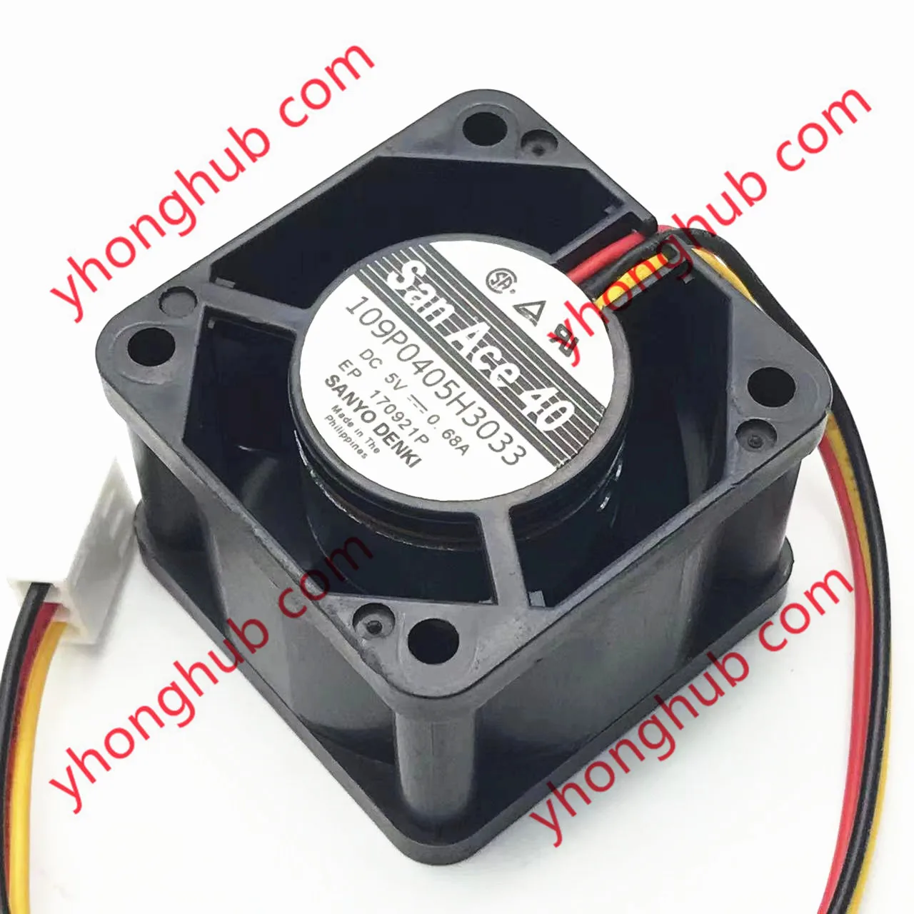 

3-проводной охлаждающий вентилятор для сервера Sanyo Denki 109P0405H3033 DC 5V 0.68A 40x40x28 мм