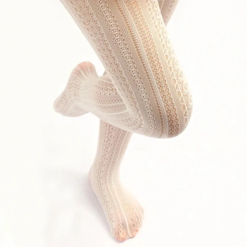 Autumn women tights Lace Stockings Woman Hollow Out White Female Pantyhose Stockings Tattoo Tights Pattern