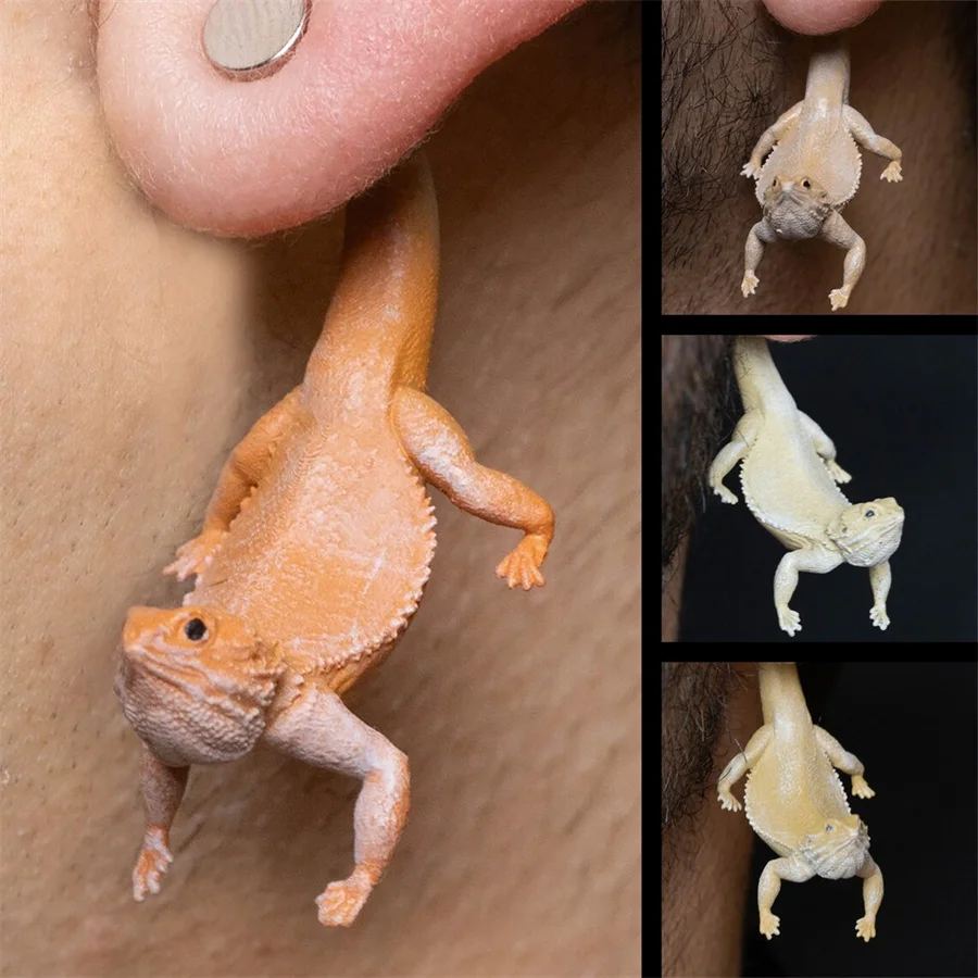 

Unique Design 3D Lizard Earrings for Men Women Terror Scary Earrings Animal Earrings Punk Cool Jewelry Accessories Gifts
