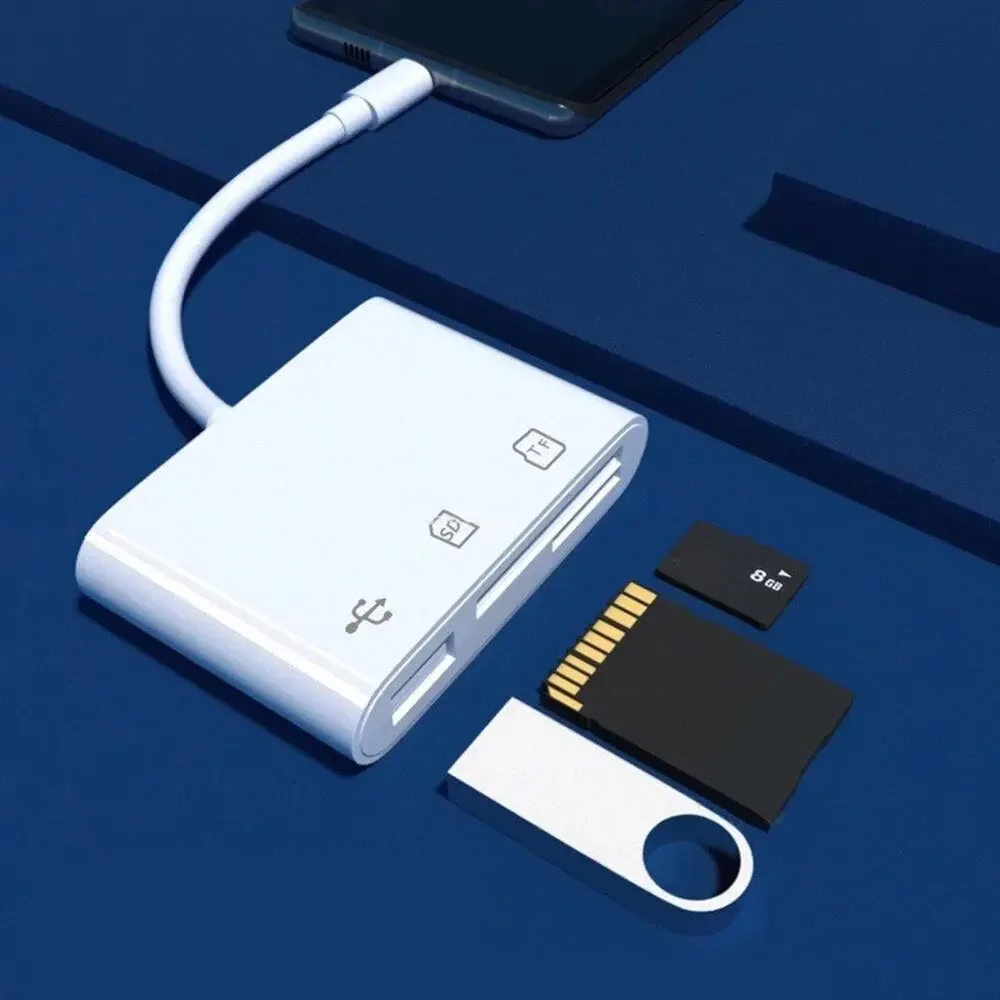 Universal 3-in-1 Type-C Memory Card Reader and Recorder