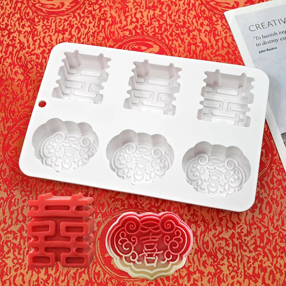 

Chinese Wedding Themed Silicone Moulds Pastry Mousse DIY Festive Party Celebration Decorating Tools Mold Baking Accessories