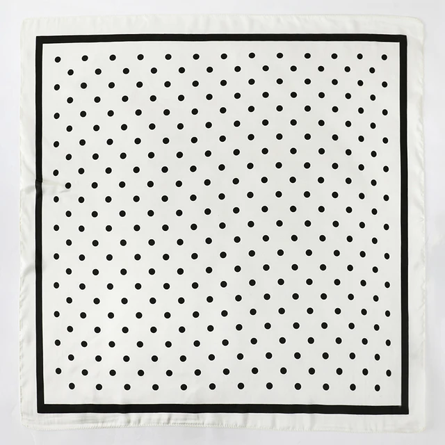Sciarpa a pois per capelli da donna Sciarpe quadrate in seta femminile Avvolge la testa per le donne Bandana Moda Foulard Scialli Fazzoletto da collo femminile Estate 3