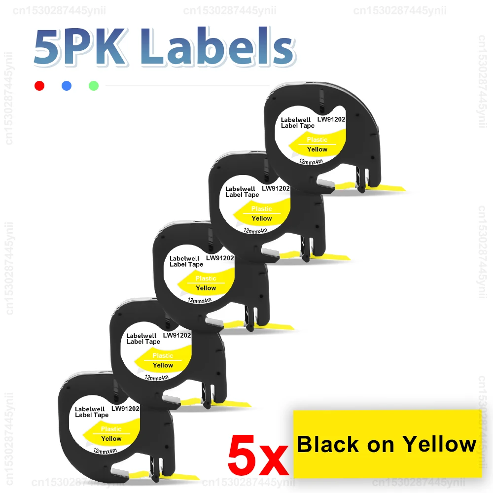 5PK Black on Yellow