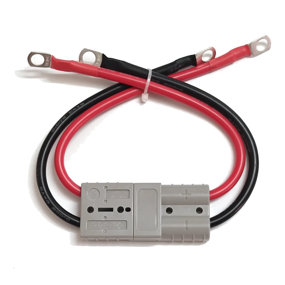Power Plug 50A/120A/175A 600V Silicone Cable 8/6/4/2/0awg Electric Car Battery Charging High Current Connector Kit