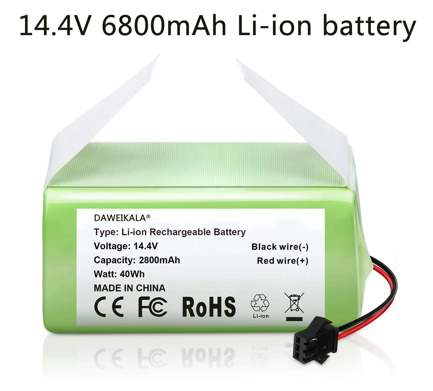 

Литий-ионный аккумулятор 14,4 В 6800 мАч для Conga 990 1090 Tesvor X500 Ecovacs Deebot N79 N79S DN622 Eufy RoboVac 11 11 11S RoboVac 30