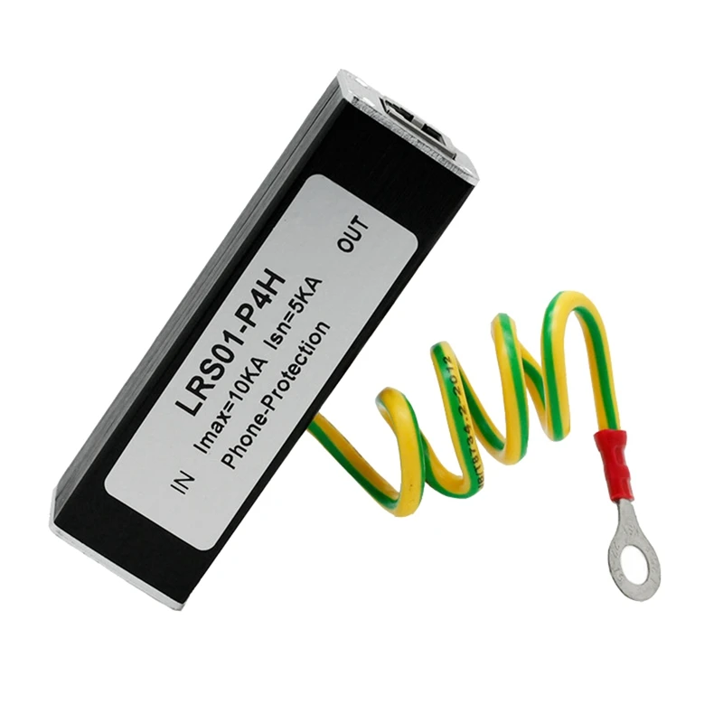HFES Telephone Fax Surge Protector Thunder Arrestor RJ11 Kl01-P4H Black RJ11 ADSL surge protector