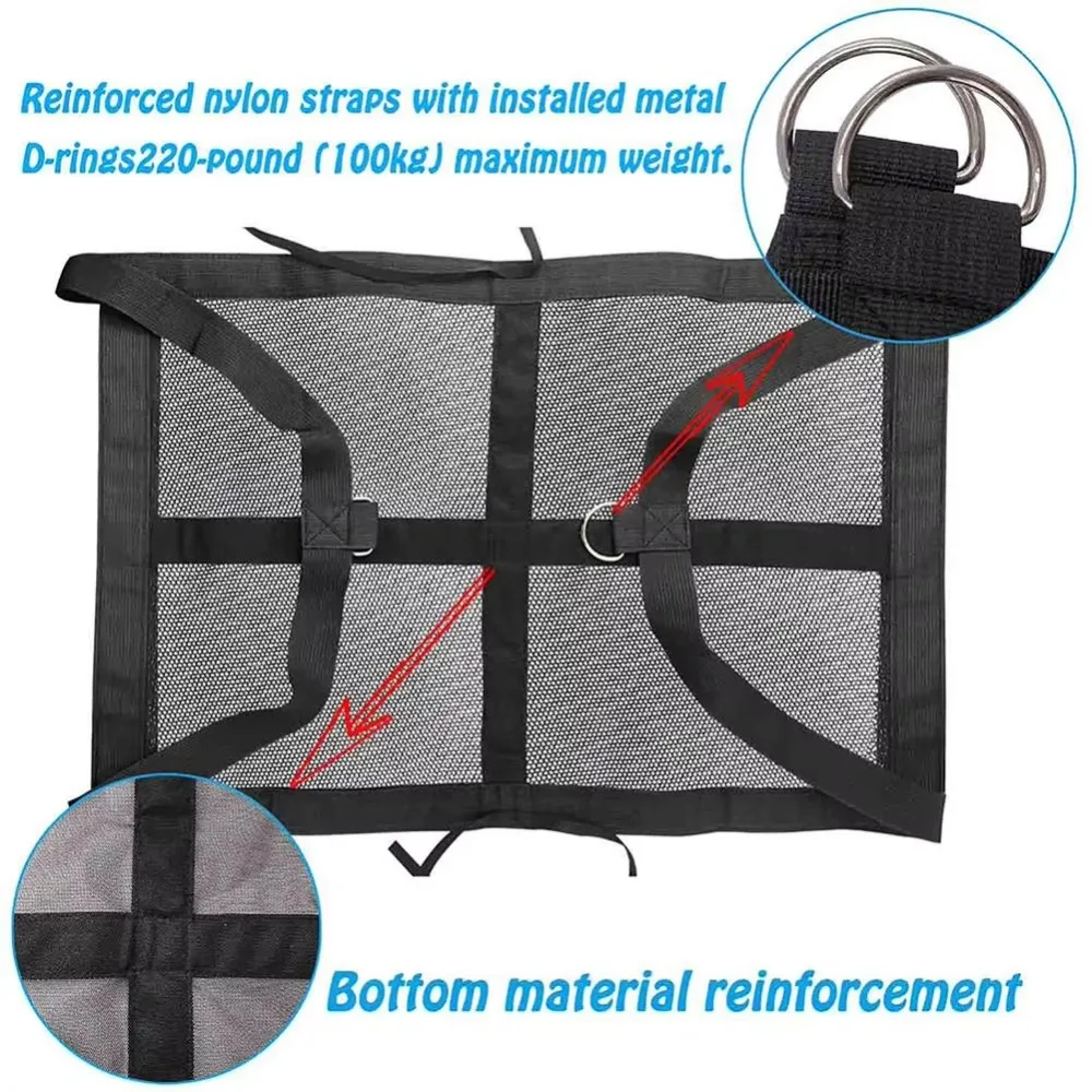 Adjustable Weighing Sling Convenient Durable Livestock Hang Scale Black Animals Weighing Strap for Calf Lambs Newborn