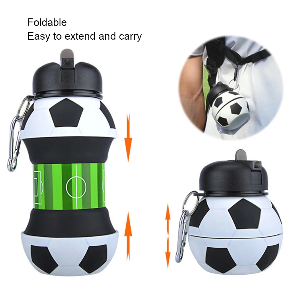 Description Picture 3 of itemFold Water Bottle Cups Mug Outdoor Sports Basketball Football Baseball Tennis Golf School Leakproof Portable Kids Water Bottle