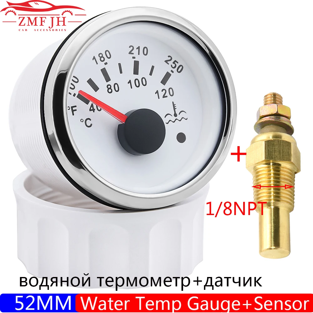 40120 Celsius Water Temperature Gauge+sensor 1/8npt 2" 52mm Water Temp