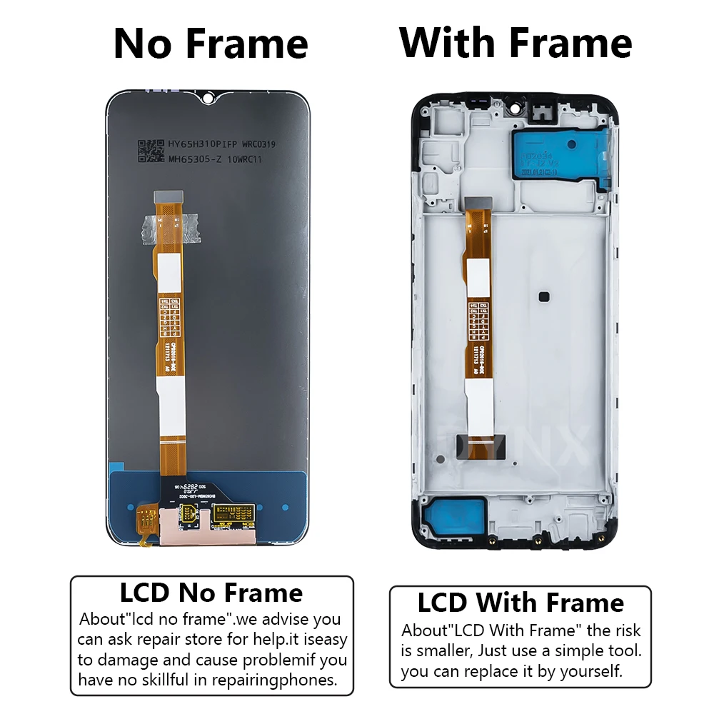 LCD 디스플레이 터치 스크린 디지타이저 어셈블리 교체, 프레임 포함, Vivo Y20 Y20i Y20S V2029 V2027 V2032, 6.51 인치 디스플레이