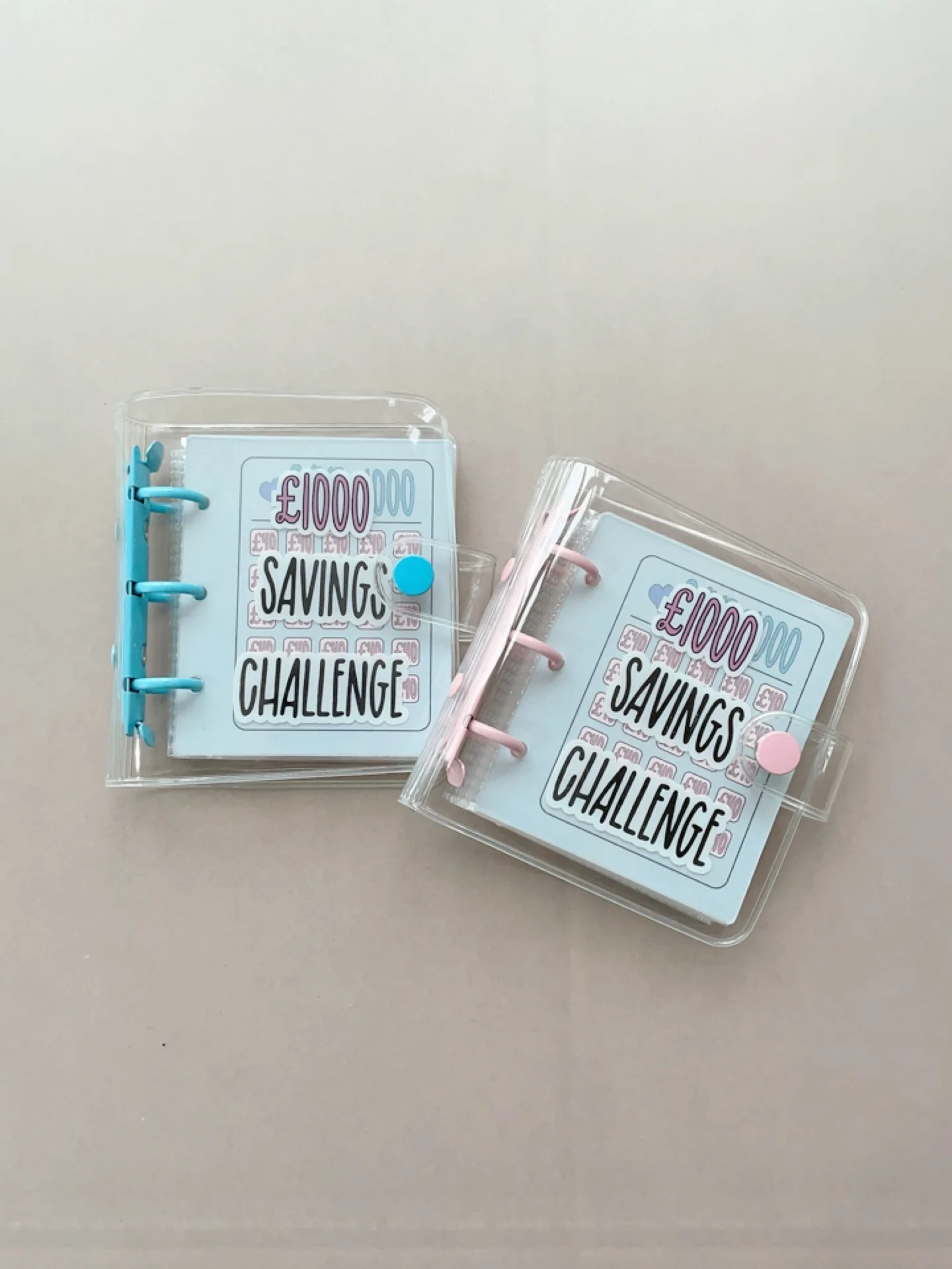 Creative $1,000 Savings Challenge Binder with Envelope Durable Glossy PVC Christmas Gift Money Saving Challenge money saving binder