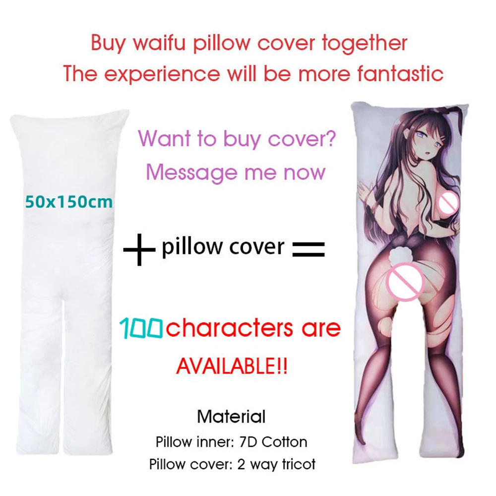 Description Picture 2 of item150x50 Anime Dakimakura Sexy Body Pillow Core Azur Lane Hug Pillow for Sex Futon Insert With Hole Anime Sex Toys Genshin Impact