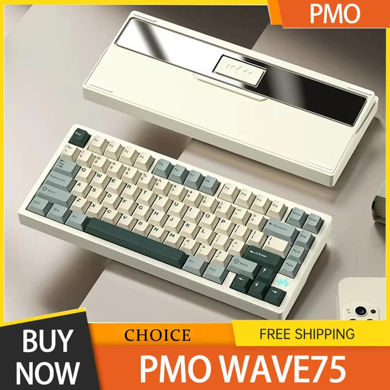 PMO Wave75 英語配列75%メカニカルキーボード PMO WAVE75 Custom Mechanical Keyboard – Nouvolo