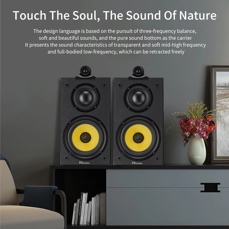 140W High-Power 6.5-inch Speaker Three-Way Bookshelf Speaker Fever 2.0 Hifi Audio Passive Home Theater Enthusiast Speaker 8Ω 5