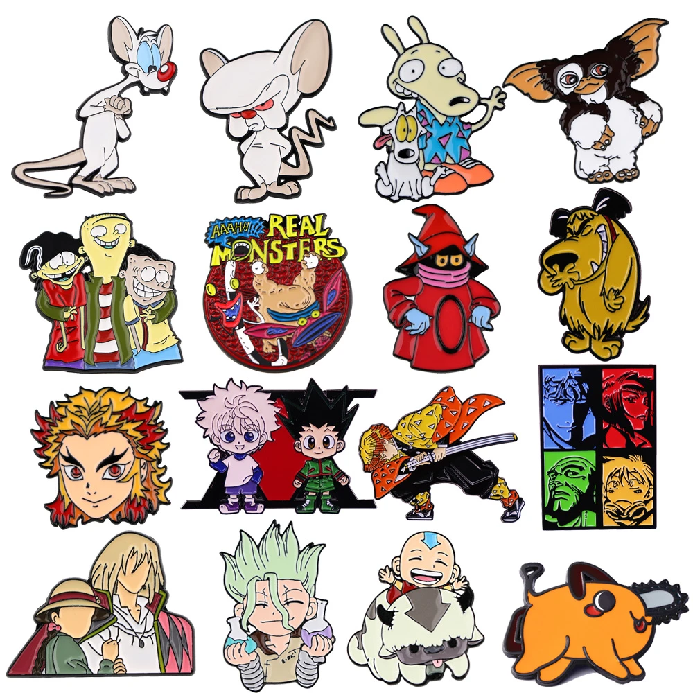 P2193 Dongmanli 漫画 New アドベンチャータイムフィギュアピン ブローチフィンとジェイク犬エナメルバッジ子供のギフトジュエリー ブローチ Aliexpress