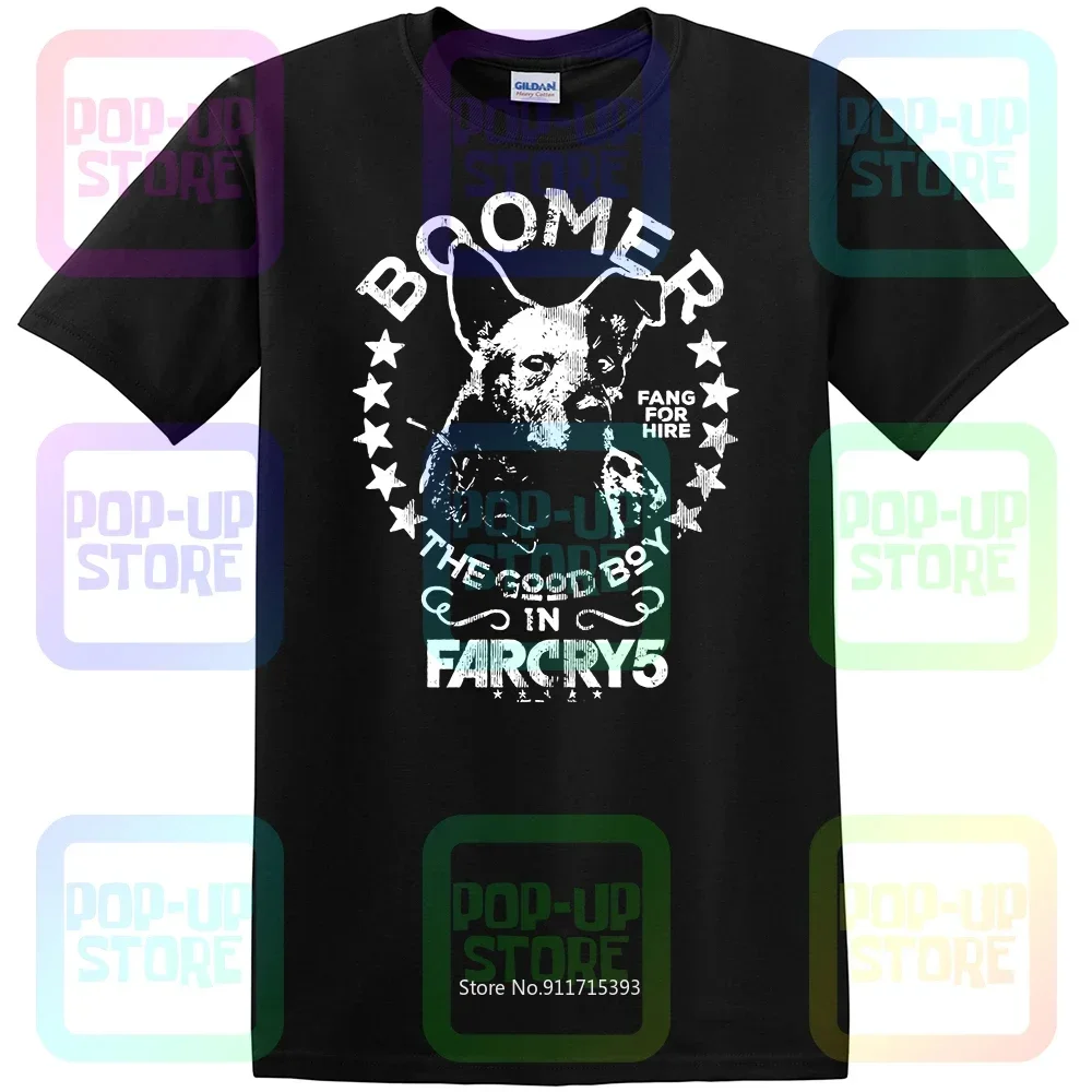 Far Cry 5 New Dawn Boomer Fang A Noleggio Ubisoft Dog Good Boy Shirt T-Shirt Tee Unisex Taglia: S-3Xl