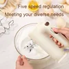 5-Speed Electric Handheld Mixer Whisk Eggs Beater Food Processor Dough Hooks Blender Butter Stirrer Cream Cake Baking Agitator 5