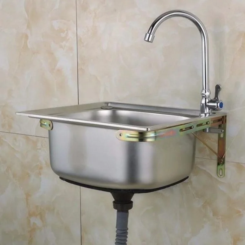 Kitchen sink Handmade stainless steel single bowl sink above counter or wall mounted vegetable Wash basin set mx4221950