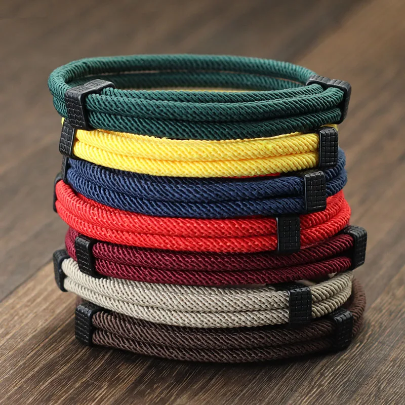 Nylon Rope Adjustable Unisex Bracelet for Outdoor Leisure
