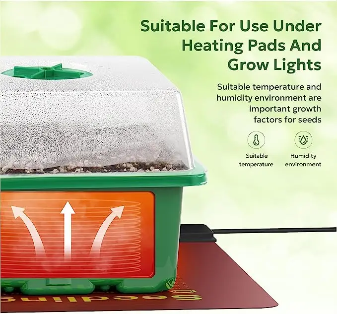 4-Pack Seed Starter Kit with Dome and Base - 40-Cell Germination Trays
