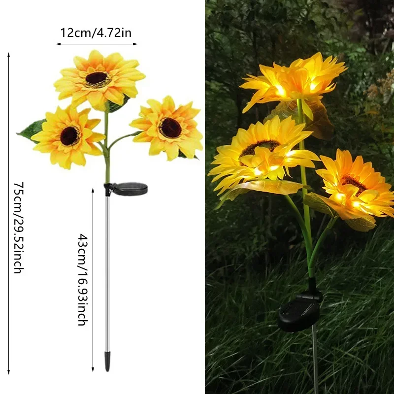 Solar LED Sunflower Outdoor Lawn Light