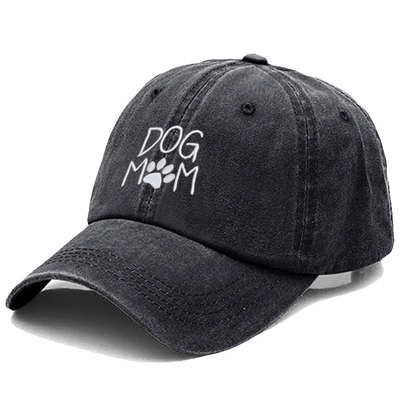 Baseball Cap Vintage Washed Cotton DoG MOM Embroidery Baseball Cap For Men Women Dad Hat golf caps Snapback Cap Dropshipping, baseball cap,baseball caps,baseball hats