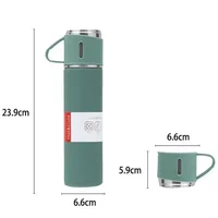 500ML Stainless Steel Vacuum Flask with Business Style Shimmering Design, Coffee Mug Thermos Bottle with Portable Carafe 6