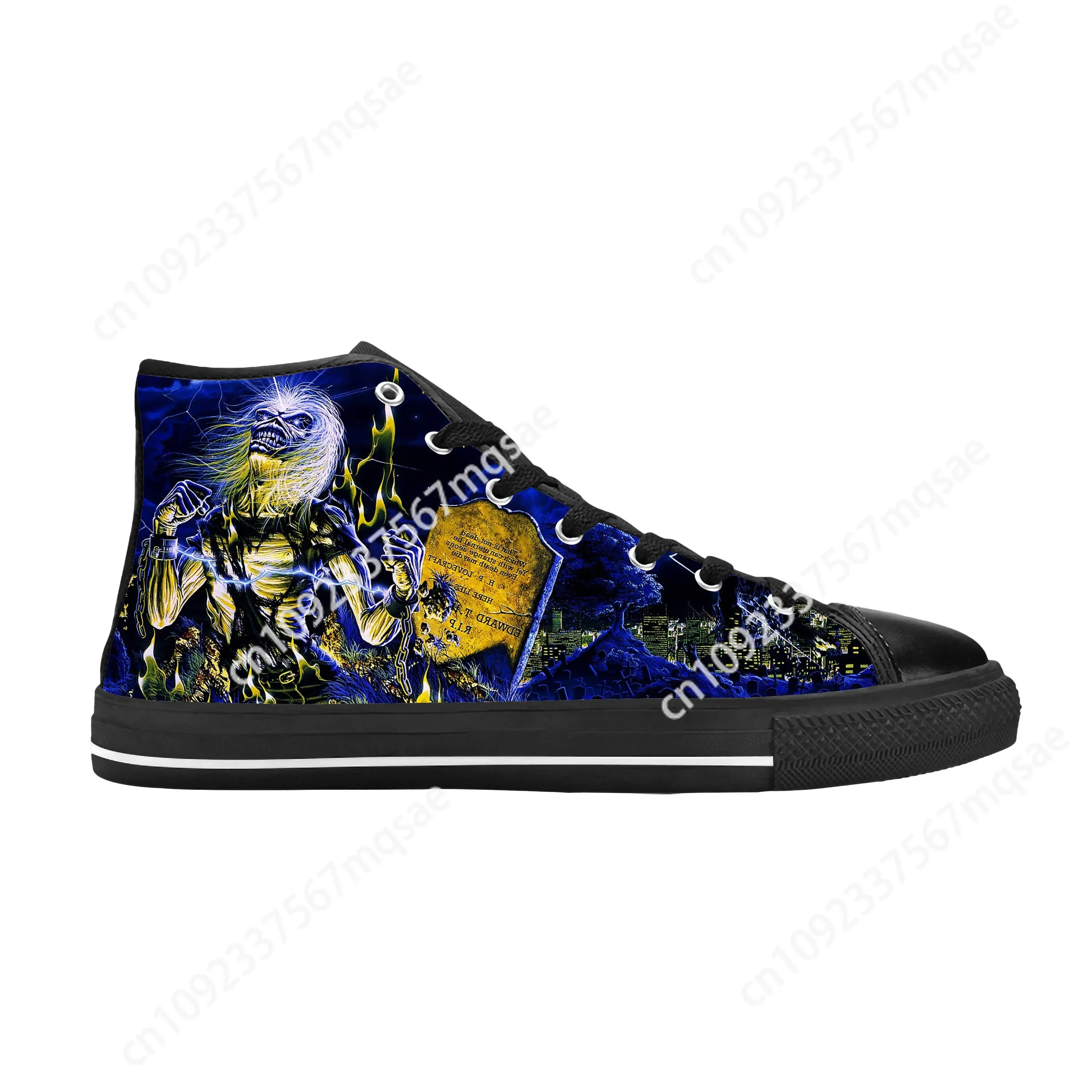 Maidens Heavy Metal Rock Band Singer Music Iron Casual Cloth Shoes High Top Comfortable Breathable Custom Men Women Sneakers 4