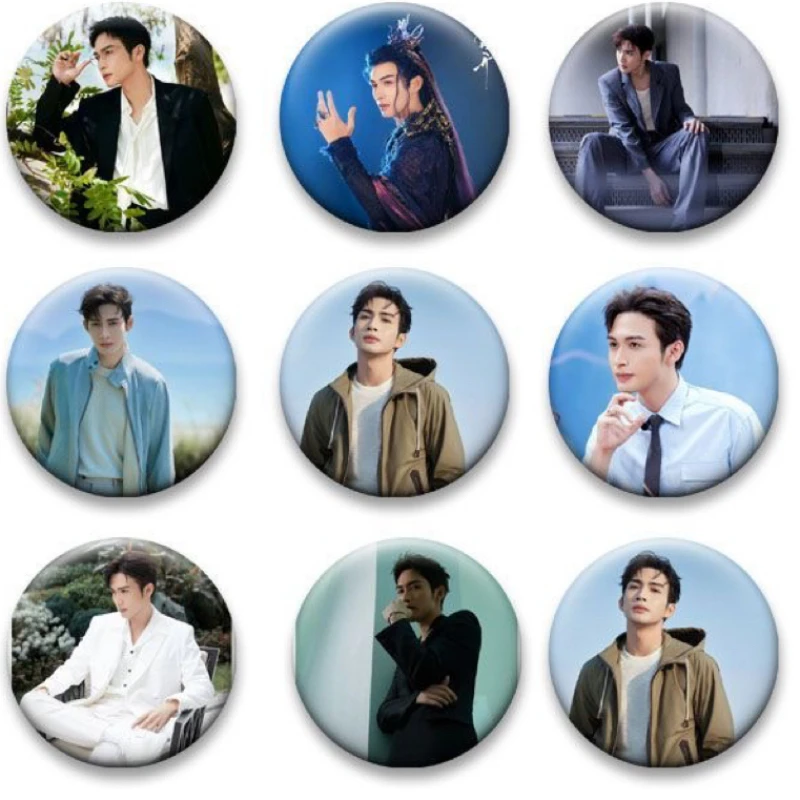 9 개/대 Luo Yunxi Ren Jialun Xu Kai Hou Minghao Lu Han Zhang Binbin Wang Jiaer Zhou Yiran 배지 뱅 브로치 가방 장식 핀