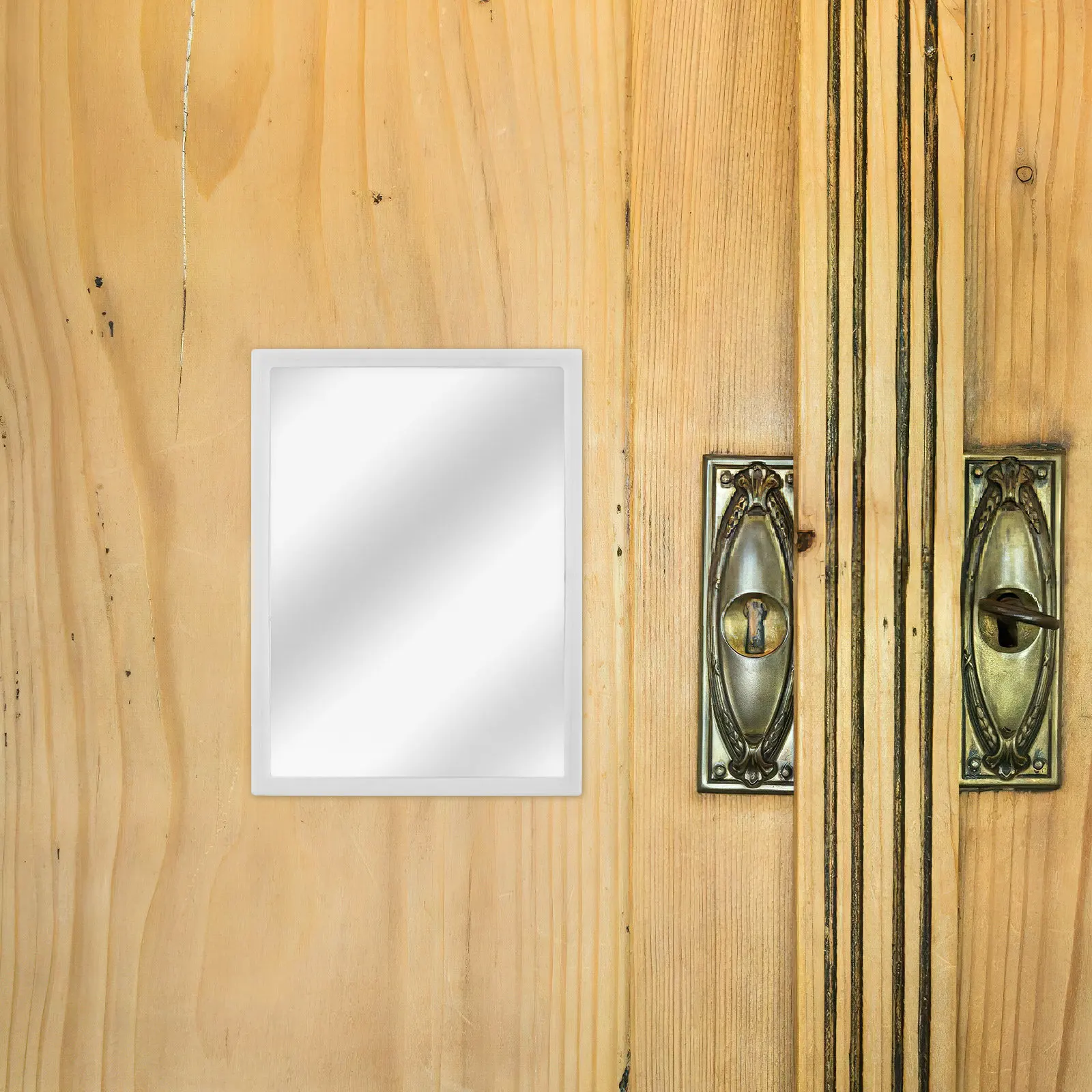 작은 직사각형 로커 거울 슬롯형 안정적인 디자인 컴팩트 리얼 글래스 화장대 기숙사 사무실 캐비닛 드레싱 거울