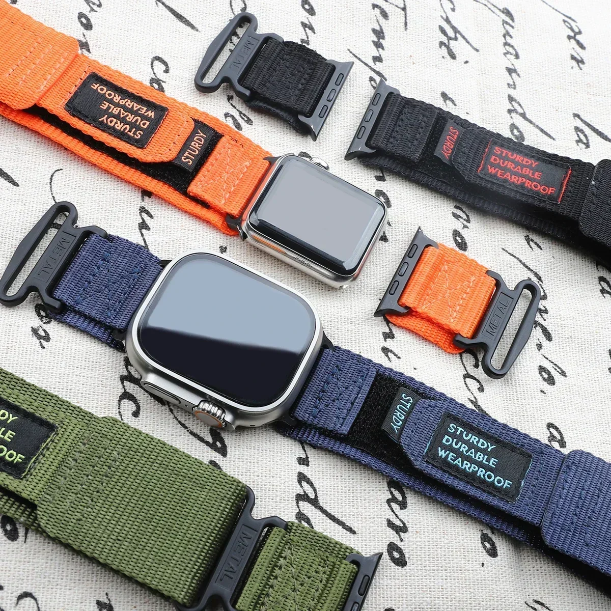รูปสินค้า สายนาฬิกาไนลอนยืดหยุ่นสำหรับ Apple Watch