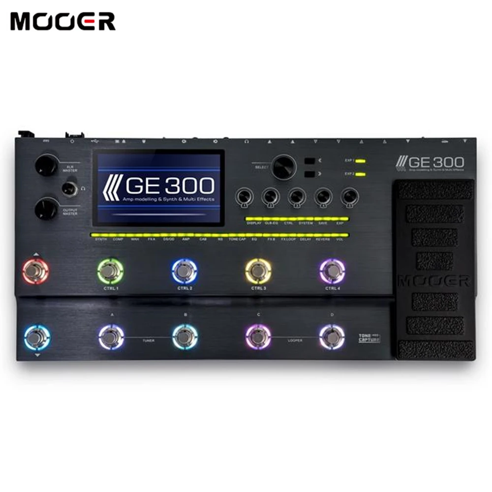 

Mooer Ge300 Guitar Effect Pedal Guitar Multi-Effects Pedal Overdrive Reverb Guitarra Loop Box 108 Amp 164 Effects 30Min Loop