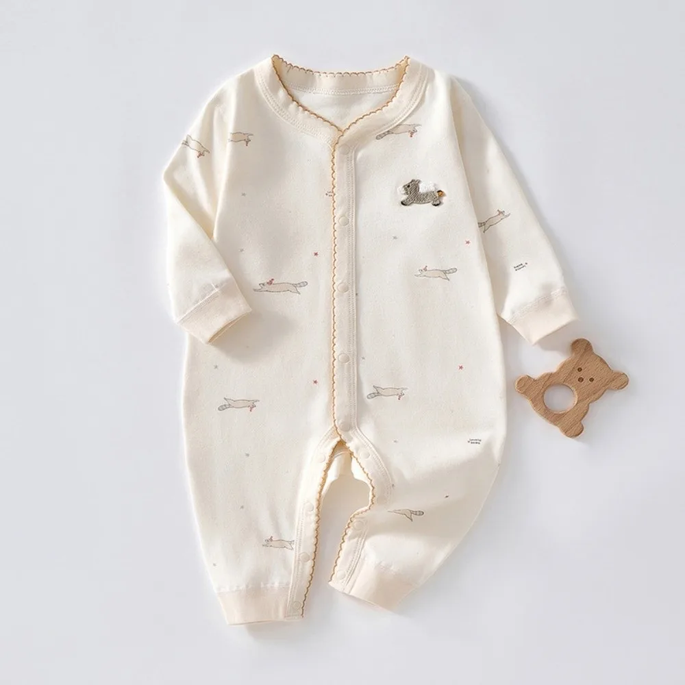 Horse/Rabbit Cartoon Baby Romper Long Pants Climb Infant Romper Cartoon Baby Jumpsuit Casual Outfit One-piece