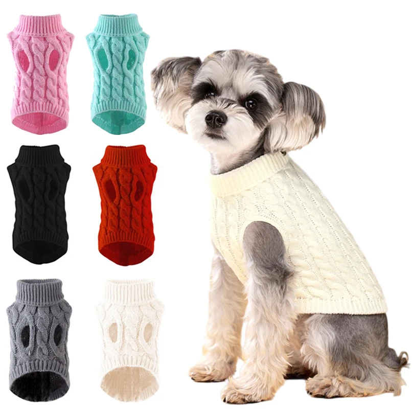 Pull Tricoté pour Chien Textiles Et Accessoires pour Chiens Pull Pull-Overs  Veste Vêtement Tricot Manteau d'hiver pour Chihuahua Petit Chien Chaton