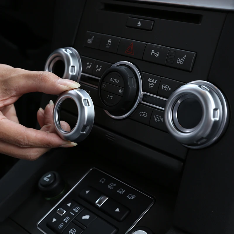 Für Land Rover Discovery 4, Handlaufbox, hintere Klimaanlage, Ausgang, dekorativer Ring, zentrale Steuerung, Lautstärkeregelung, Ring 09–2016 – Detail 12